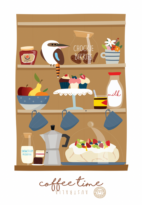 Tea Towel Coffee Time Australia