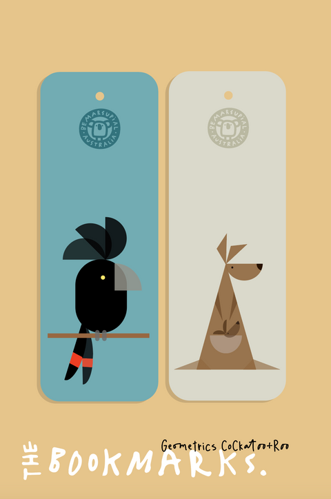 Geometric Cockatoo+Roo (pack of 2)