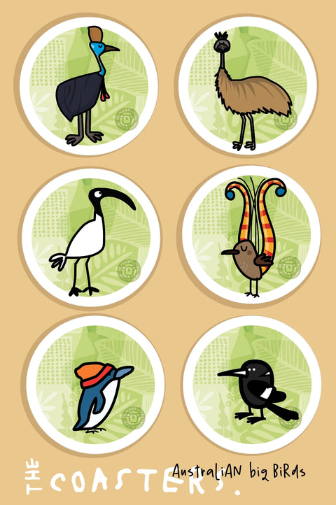 Australian big Birds (box of 6)