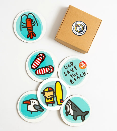 God Save the Beach (box of 6)