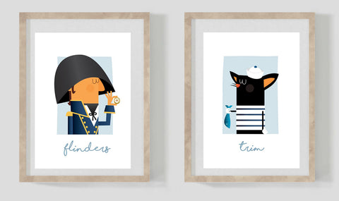 Flinders & Trim  (Set of 2 prints)