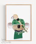 Irish hurling player - koala souvenir Art print