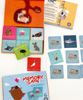 memory game colourful box featuring australian animals, kangaroo, koala, wombat, cockatoo