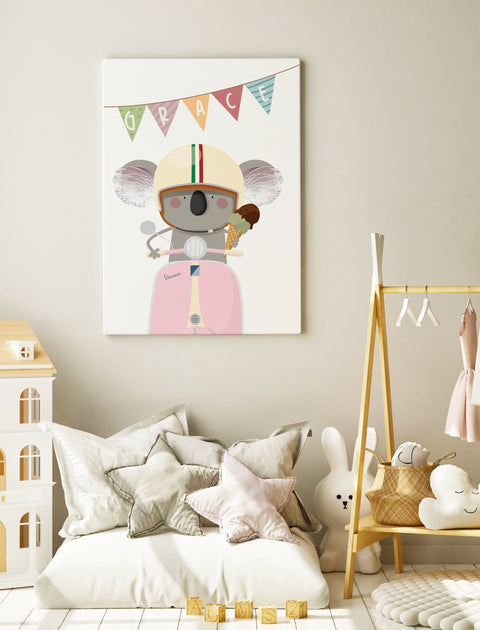 (Customisable Garland) Pink Vespa Koala