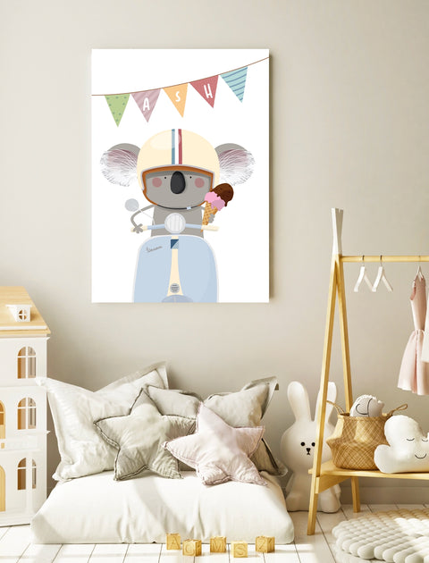 (Customisable Garland) Blue Vespa Koala