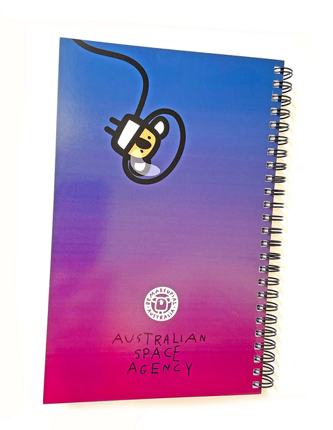 Notebook cover with a koala astronaut