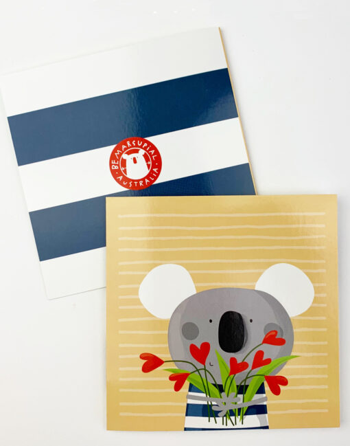 greeting card - bunch of hearts - koala