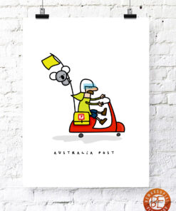 australia postman print
