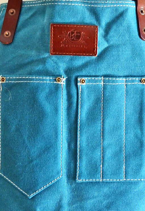 BBQ apron blue - detail